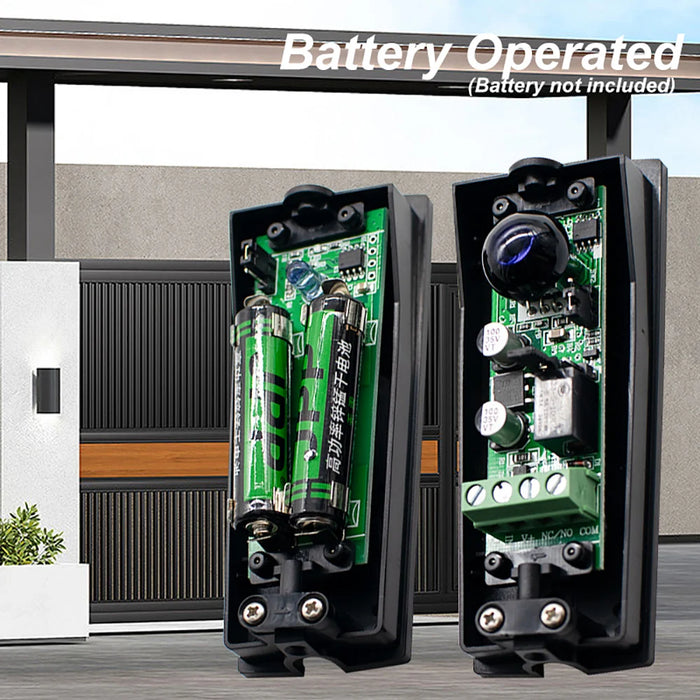 12m Waterproof Infrared Safety Beam Photocell (Battery-Powered)