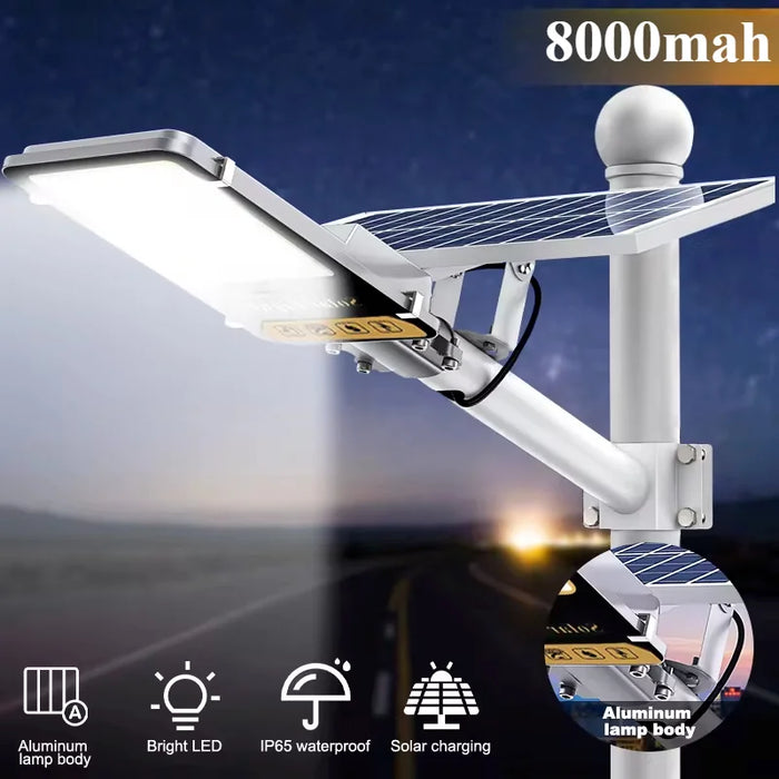 8000mAh Solar Security Light (Aluminium, Waterproof)